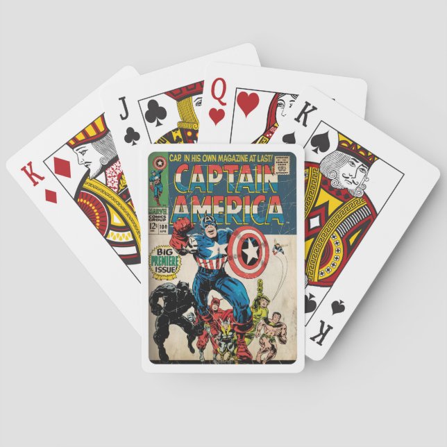 Captain America Comic #100 Spielkarten (Rückseite)
