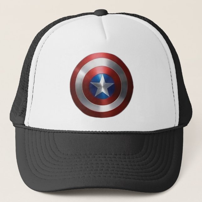 Captain America Schildkappe Truckerkappe (Vorderseite)