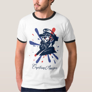 Captain America T - Shirt Design mit amerikanische