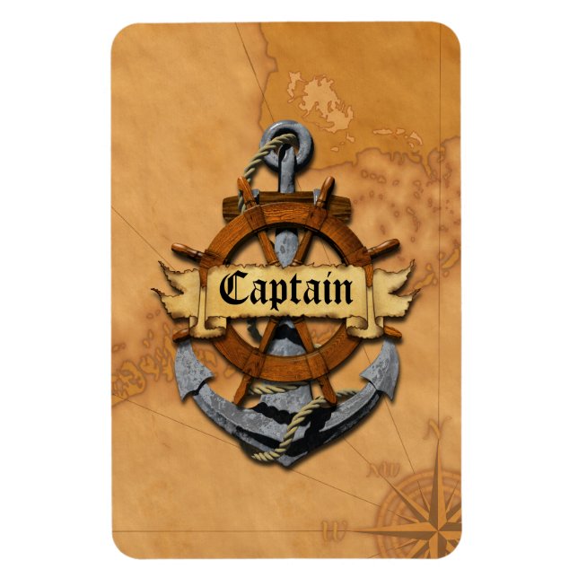 Captain Anchor and Wheel Magnet (Vertikal)