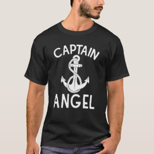 Captain Angel Ship Boat Yacht Anchor T-Shirt