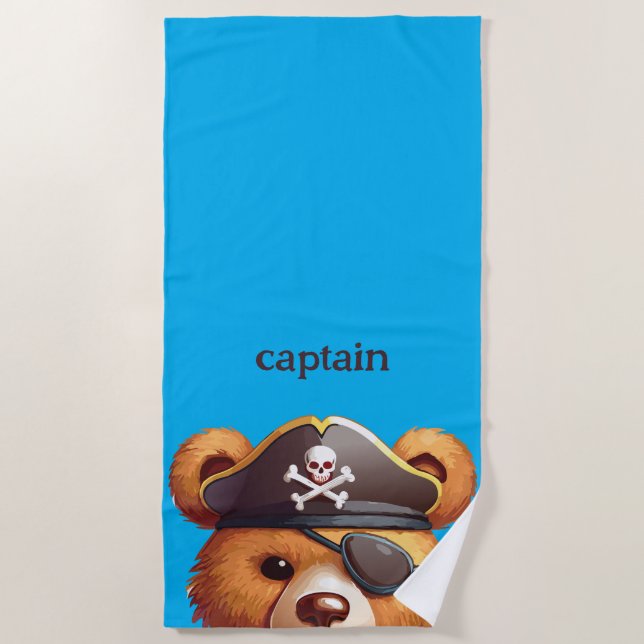 Captain Bear Strandtuch (Vorderseite)