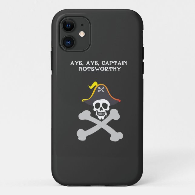 Captain bemerkenswert Skull und Crossbones Pirate Case-Mate iPhone Hülle (Rückseite)
