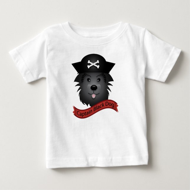 Captain Black Dog - Baby Fine Jersey T - Shirt  (Vorderseite)