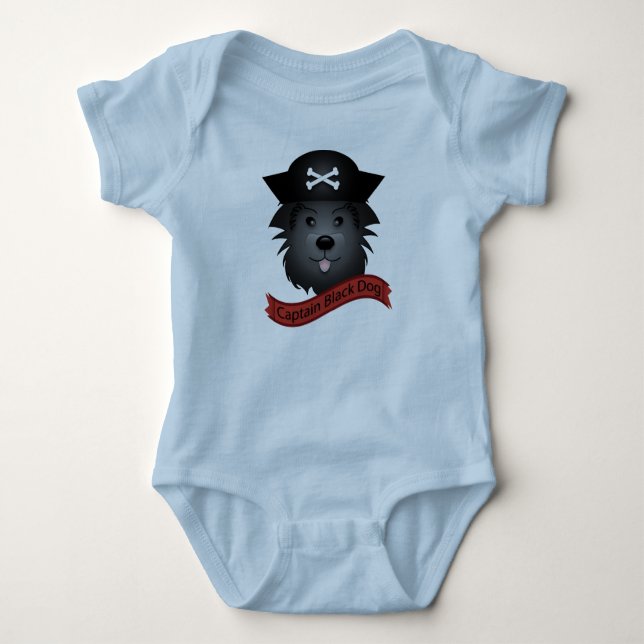 Captain Black Dog - Baby Jersey Bodysuit  Baby Strampler (Vorderseite)