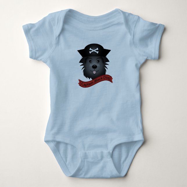 Captain Black Dog - Baby Jersey Bodysuit  Strampler (Vorderseite)