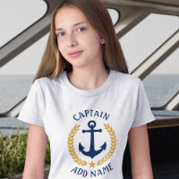 Captain Boat Name Anchor Gold Laurel Verlasse Girl