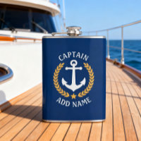 Captain Boat Name Anchor Gold Style Laurel Marine