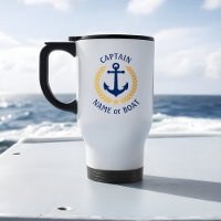 Captain Boat Name Anchor Gold Style Laurel Marine