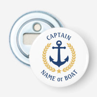 Captain Boat Name Anchor Gold Style Laurel Runde