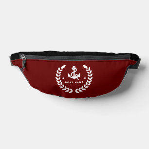 Captain Boat Name Nautical Anchor Bauchtasche