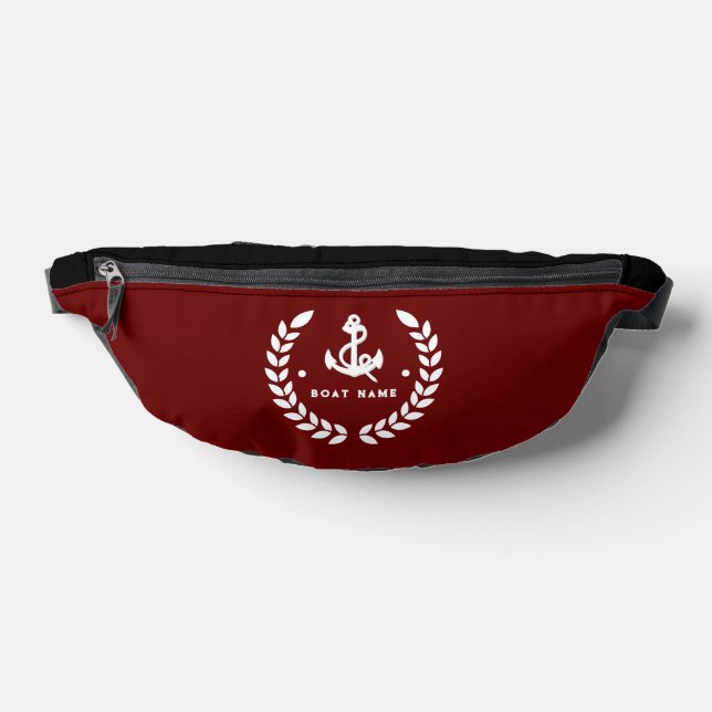 Captain Boat Name Nautical Anchor Bauchtasche (Ablage )