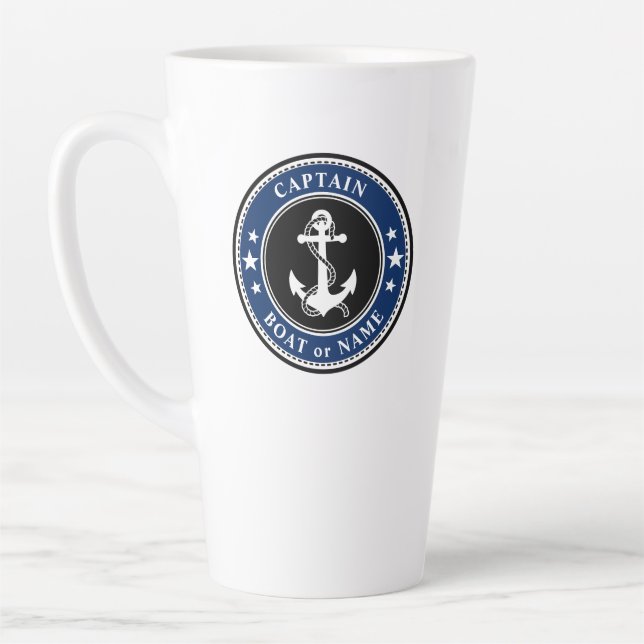 Captain Boat oder Name Large Navy Milchtasse (Links)
