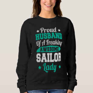 Captain Boat Sailing Navy Boot Sailor Husband Sweatshirt