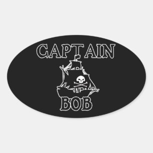 Captain Bob (Piratenschiff) Ovaler Aufkleber