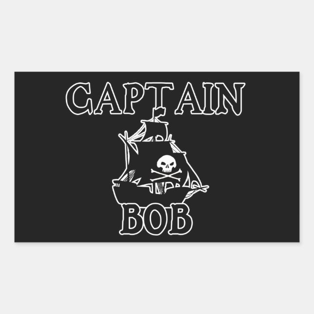 Captain Bob (Piratenschiff) Rechteckiger Aufkleber (Vorderseite)