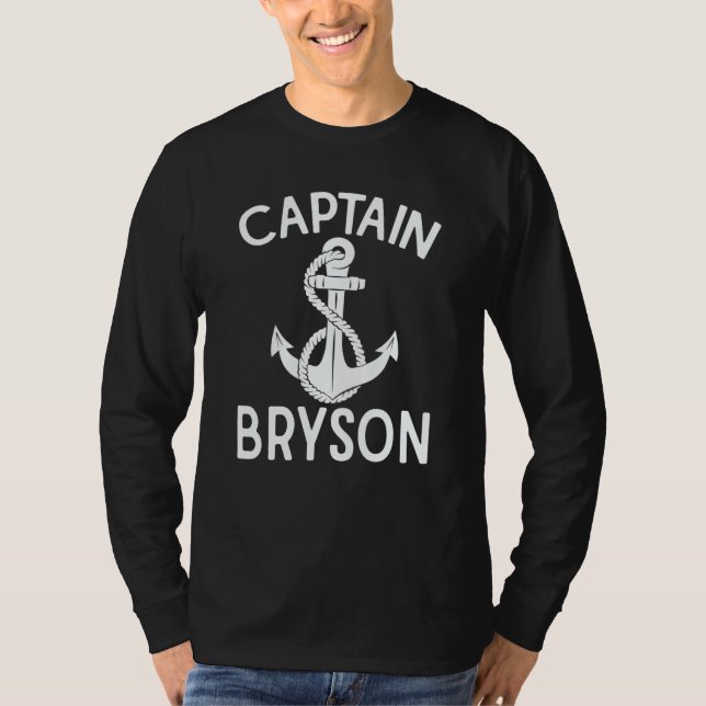 Captain Bryson Anchor Boat Boating Ship Yacht T-Shirt (Vorderseite)