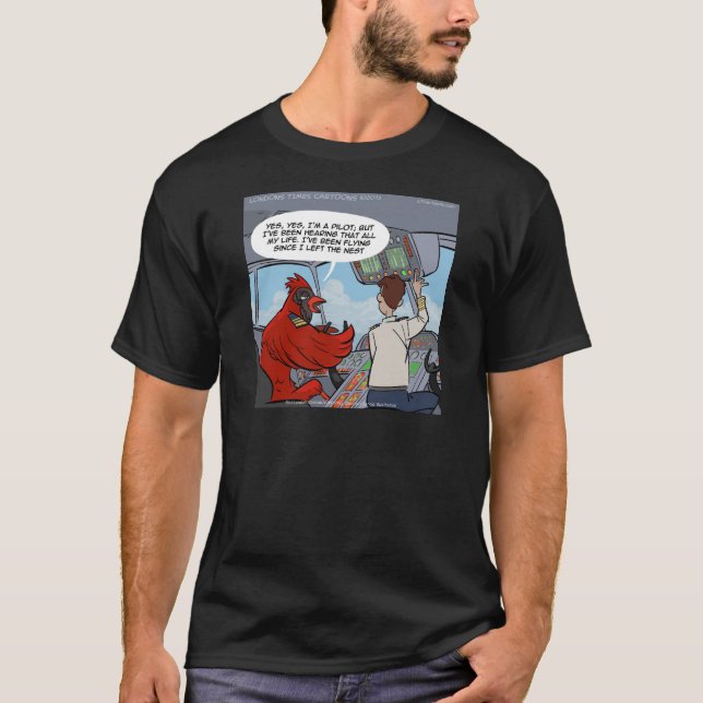 Captain Byrd Flies A Jumbo Jet Funny T-Shirt (Vorderseite)