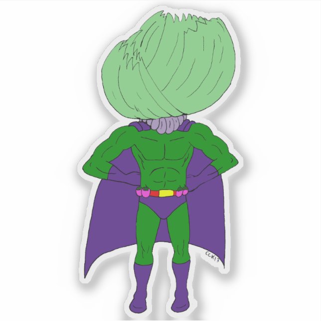 Captain Cabbage Aufkleber (Vorderseite)