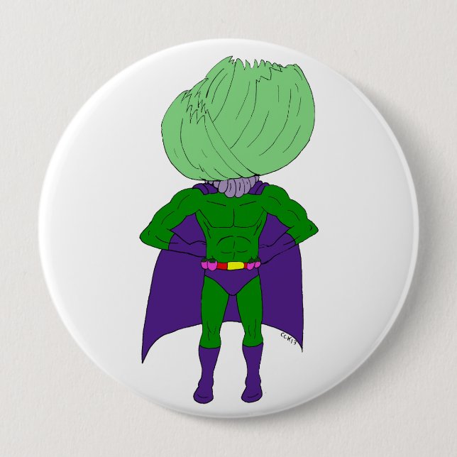 Captain Cabbage Button (Vorderseite)