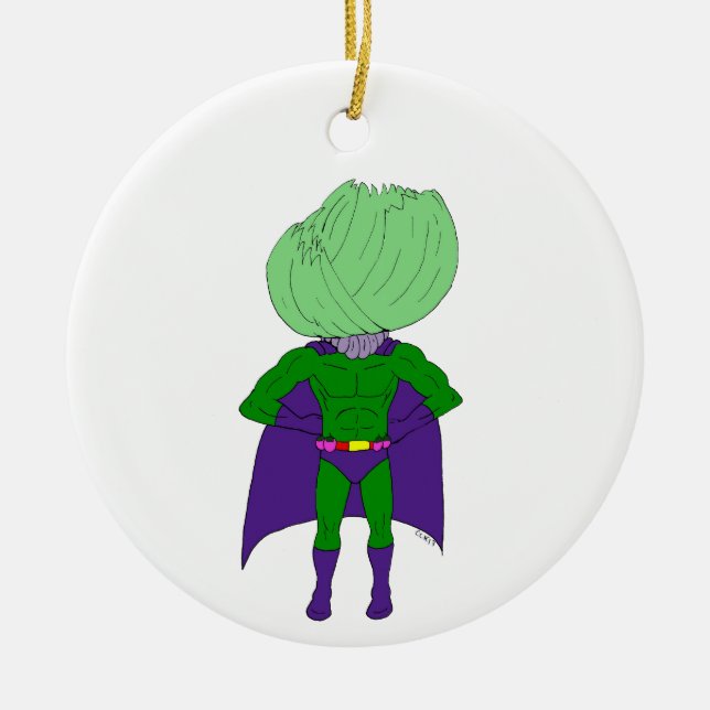 Captain Cabbage Keramik Ornament (Vorne)