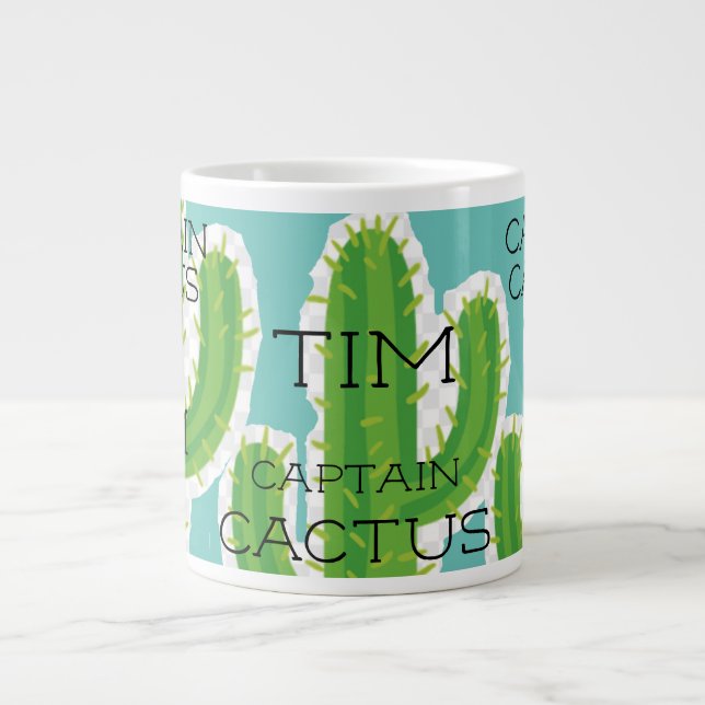 "Captain Cactus" Special Design Jumbo Jumbo-Tasse (Vorderseite)