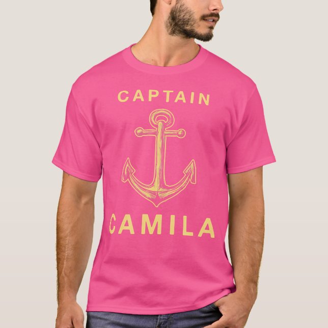Captain Camila Funny Seaman Spaß Yachtsman First T-Shirt (Vorderseite)