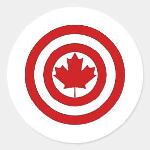 Captain Canada Shield-Symbol Runder Aufkleber