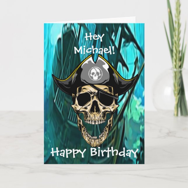Captain Card des Pirate Skull Ghost Ships Karte (Vorderseite)
