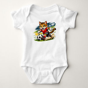 Captain Cat: Der Fußball-Sprint Baby Strampler