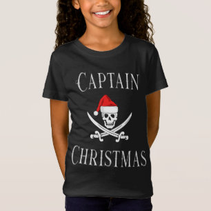 Captain Christmas Holiday Pirate Skull Weihnachtsm T-Shirt