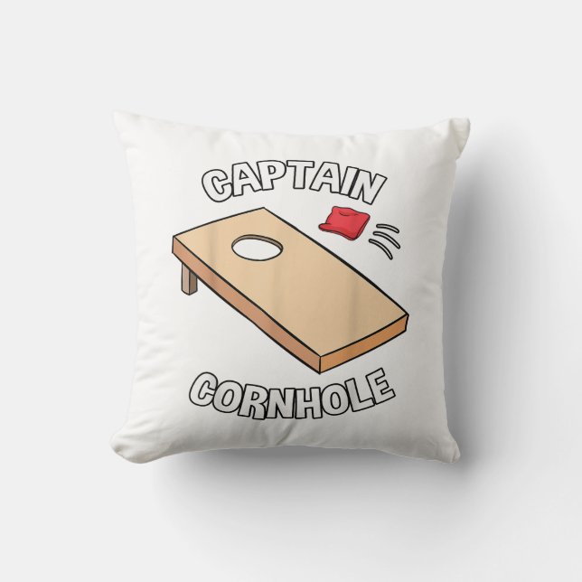 Captain Cornhole Baggo Dummy Boards Beanbag Kissen (Vorderseite)