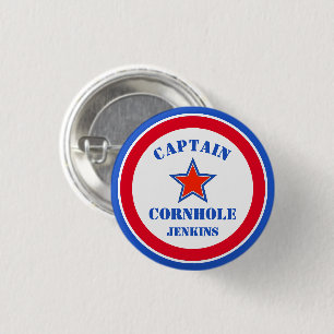 Captain Cornhole Button