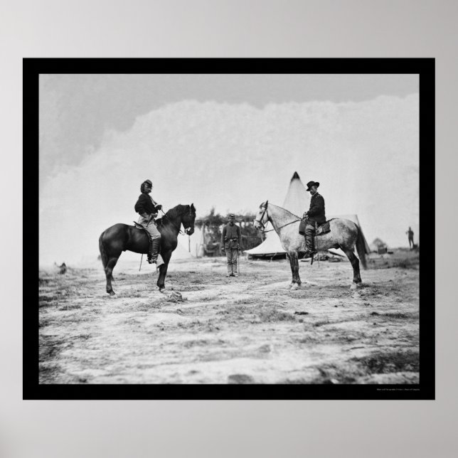 Captain Custer & General Pleasonton Falmouth 1863 Poster (Vorne)