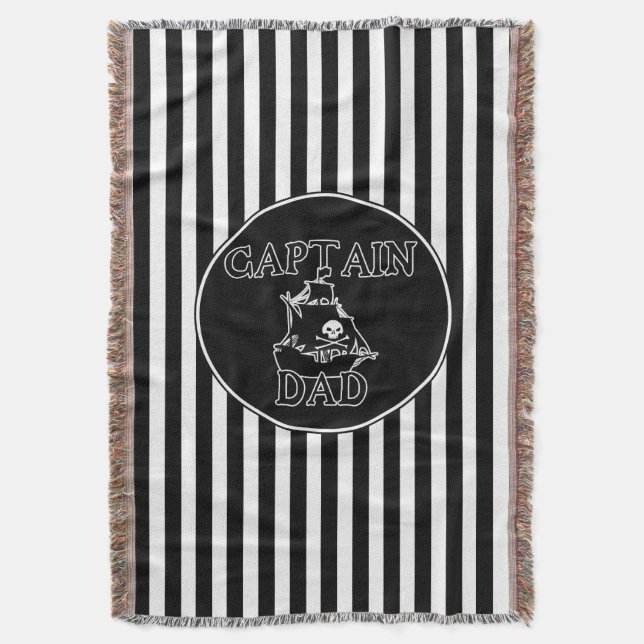 Captain Dad Wurfdecke Decke (Vorderseite Vertikal)