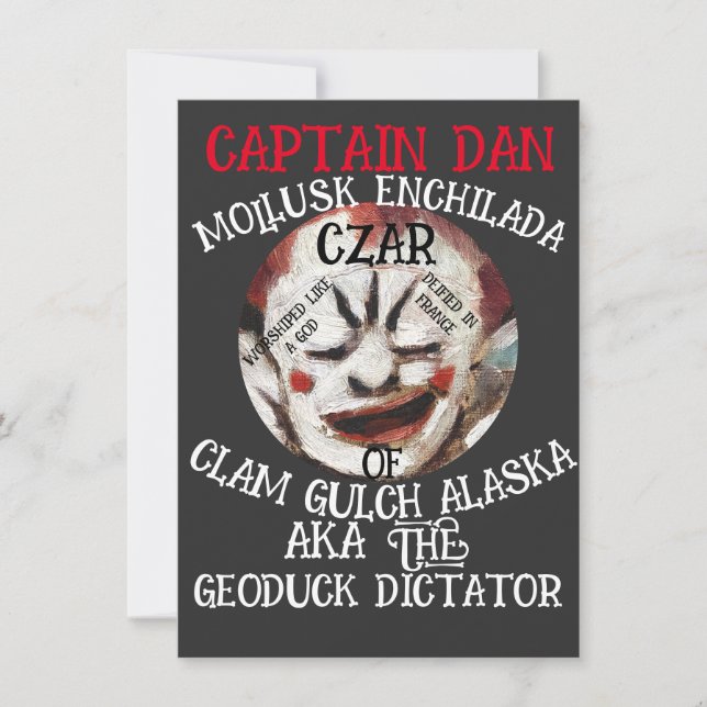 CAPTAIN DAN MOLLUSK ENCHILADA CZAR CLAM GULCH EINLADUNG (Vorderseite)