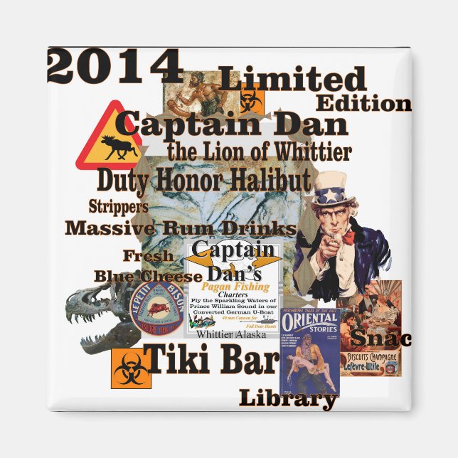 Captain Dan The Lion von Whittier Alaska Magnet (Vorne)