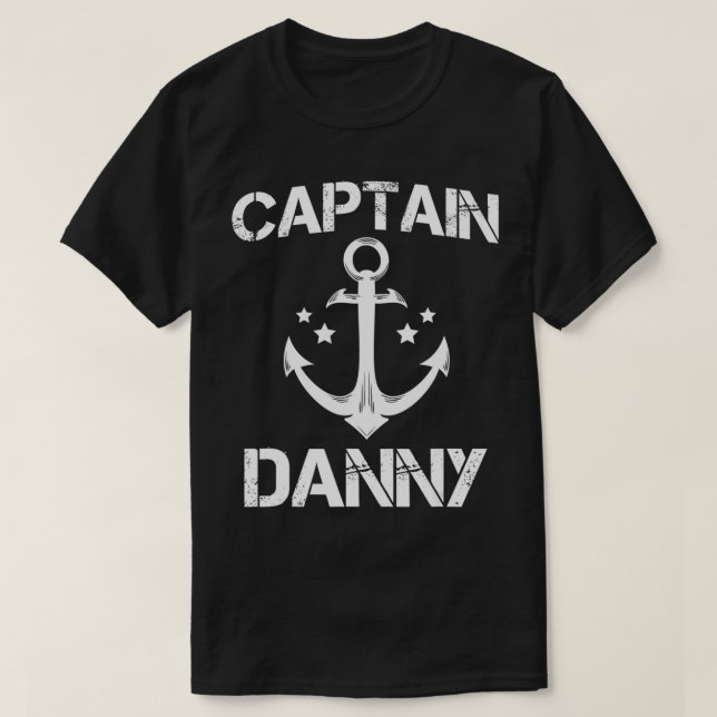 CAPTAIN DANNY Funny Geburtstag Personalisierter Na T-Shirt (Design vorne)