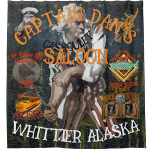 CAPTAIN DAN'S SALOON WHITTIER ALASKA DUSCHVORHANG