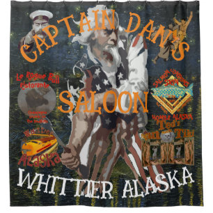 CAPTAIN DAN'S SALOON WHITTIER ALASKA DUSCHVORHANG