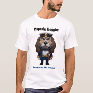 Captain Dogghy Bacon White T-Shirt