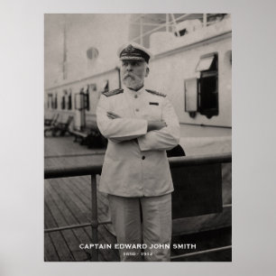 Captain Edward John Smith von Titanic Memorial Poster