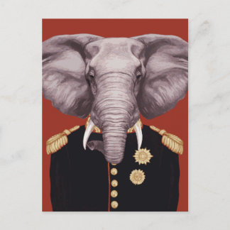 Captain Elephant Postkarte