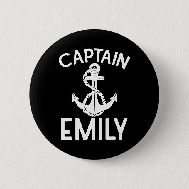Captain Emily Segelschiff Yacht Button (Vorderseite)
