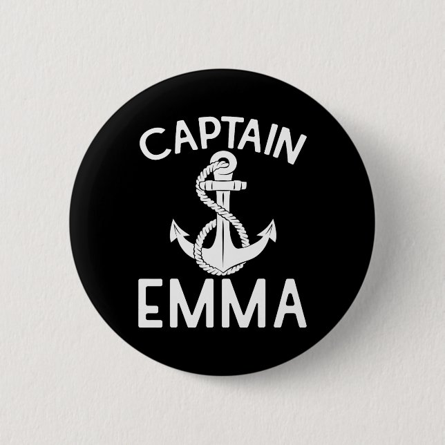 Captain Emma Yacht Segelschiff Button (Vorderseite)