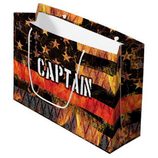 Captain Firefighter Flag Große Geschenktüte