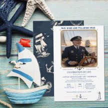 Captain Funeral Einladungsvorlage