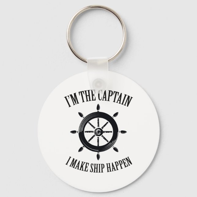 Captain Funny Boat Lover Vater Geschenk Schlüsselanhänger (Vorderseite)