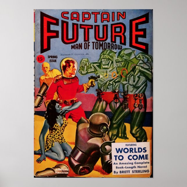 Captain Future — Wolrds of Tomorrow Poster (Vorne)