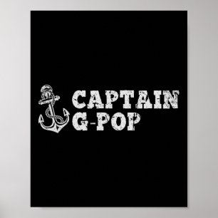 Captain G-Pop Segelboot Vintag Boat Anchor Poster